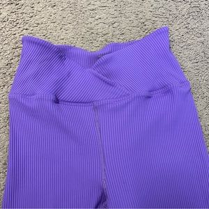 Year Of Ours purple ribbed leggings